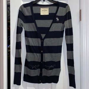 Abercrombie Kids Striped Cardigan with Bow Pockets